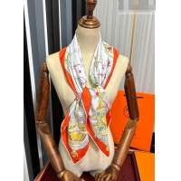 Famous Brand Hermes Star Silk Sqaure Scarf 90x90cm HS09193 Orange 2023