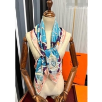 Luxury Discount Hermes Star Silk Sqaure Scarf 90x90cm HS09193 Blue 2023