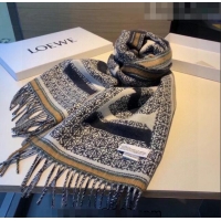 Top Design Loewe Wool Long Scarf 30x180cm LW09131 Grey 2023