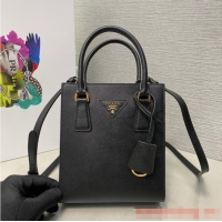 Trendy Design Prada Saffiano leather handbag 1BA358 Black