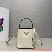 Reasonable Price Prada Arque leather mini-bag 1BA373 White