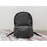 Super Quality Celine MEDIUM BACKPACK IN TRIOMPHE CANVAS XL 188382 BLACK