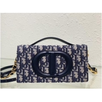 Buy Discount Dior CD SIGNATURE MINI BAG Blue Oblique Jacquard S2209U