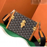 Trendy Design Goyard Cassette Trunk Bag GY8821 Black And Tan