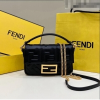 Top Quality Design Fendi Baguette Mini Nappa Leather Bag 0191S Black 2023