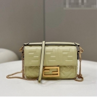 Cheapest Grade Fendi Baguette Mini Nappa Leather Bag Lemon 0191S Yellow 2023