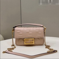 Popular Style Fendi Baguette Mini Nappa Leather Bag 0135S Light Pink 2023