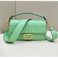 Well Crafted Fendi Baguette Medium Nappa Leather Bag 0135AM Light Green 2023