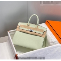 Trendy Design Hermes Birkin 25cm Bag in Togo Calfskin HB25 Bubble Green/Silver