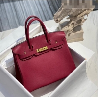 Traditional Specials Hermes Birkin 30cm Bag in Togo Calfskin HB30 Burgundy/Gold