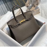 Super Quality Hermes Birkin 30cm Bag in Togo Calfskin HB30 Tinware Grey/Gold