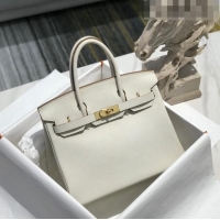 Low Cost Hermes Birkin 30cm Bag in Togo Calfskin HB30 White/Gold