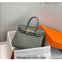 Unique Grade Hermes Epsom Birkin 30cm Bag 0616 Almond Green