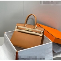 Inexpensive Hermes Epsom Birkin 30cm Bag 0616 Golden Brown 2023