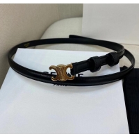 ​Top Grade Celine Teen Triomphe Belt In Taurillon Leather CE871 Black