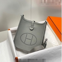 Most Popular Hermes Evelyne Mini Bag 18cm in Togo Calfskin HB18 Cloud Grey