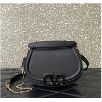 Promotional VALENTINO VSLING granular calfskin bag P098 black