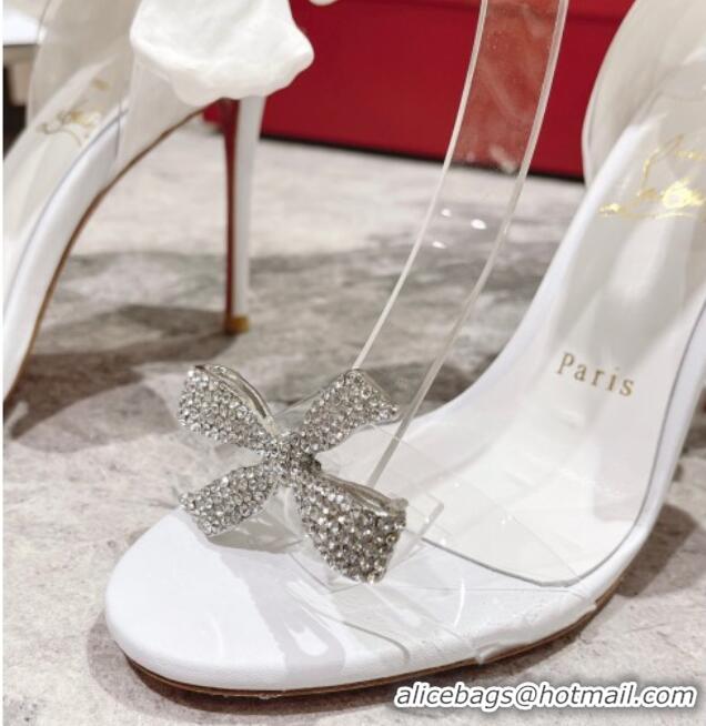 Discount Fashion Christian Louboutin Astrid Sandals with 10cm Heel White 217059