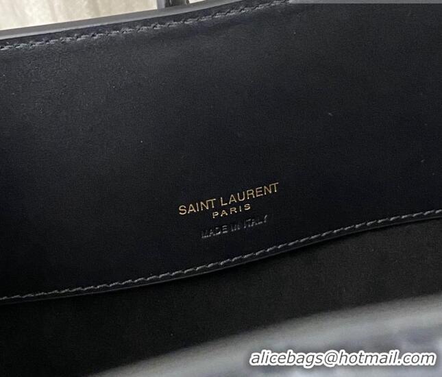 Promotional Yves Saint Laurent Le 37 Bucket bag in Shiny Leather 742828 Black