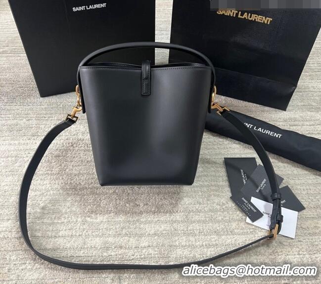 Cheap Design Saint Laurent Le 37 Small Bucket bag in Shiny Leather 749036 Black 2023