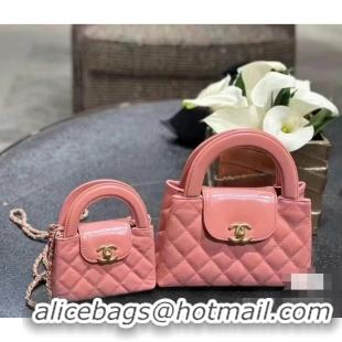 Best Price Chanel 23k Vintage Kelly Original Leather Top Handle Bag AS4416 Pink