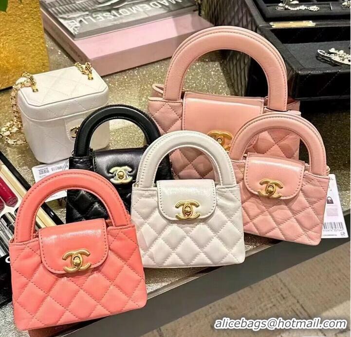 Best Price Chanel 23k Vintage Kelly Original Leather Top Handle Bag AS4416 Pink