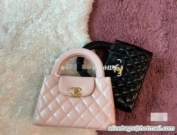 New Discount Chanel 23k Vintage Kelly Original Leather Top Handle Bag AS4416 Light Pink