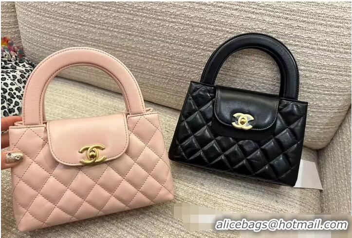 New Discount Chanel 23k Vintage Kelly Original Leather Top Handle Bag AS4416 Light Pink