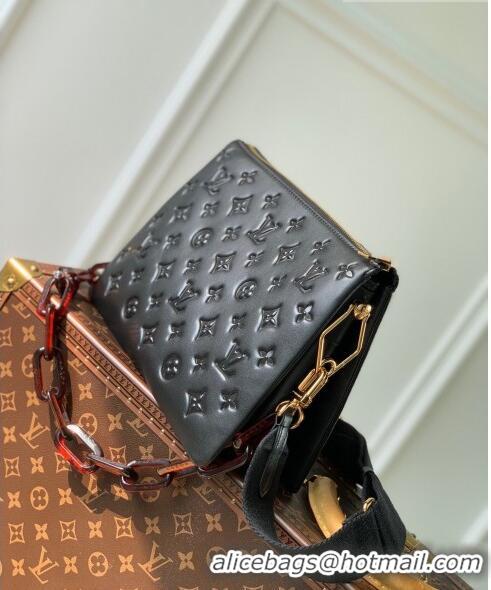 Reasonable Price Louis Vuitton Coussin PM Bag with Tortoise Chain M22614 Black