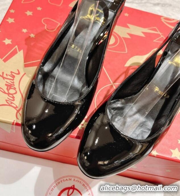 Buy Luxury Christian Louboutin Lipsita Jane Pumps 5.5cm in Black Patent Leather 425095