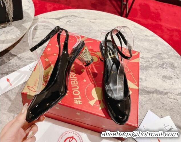 Buy Luxury Christian Louboutin Lipsita Jane Pumps 5.5cm in Black Patent Leather 425095