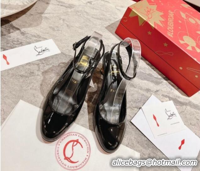 Buy Luxury Christian Louboutin Lipsita Jane Pumps 5.5cm in Black Patent Leather 425095