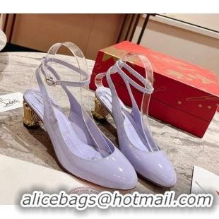 Best Price Christian Louboutin Lipsita Jane Pumps 5.5cm in Skylight Purple Patent Leather 425096