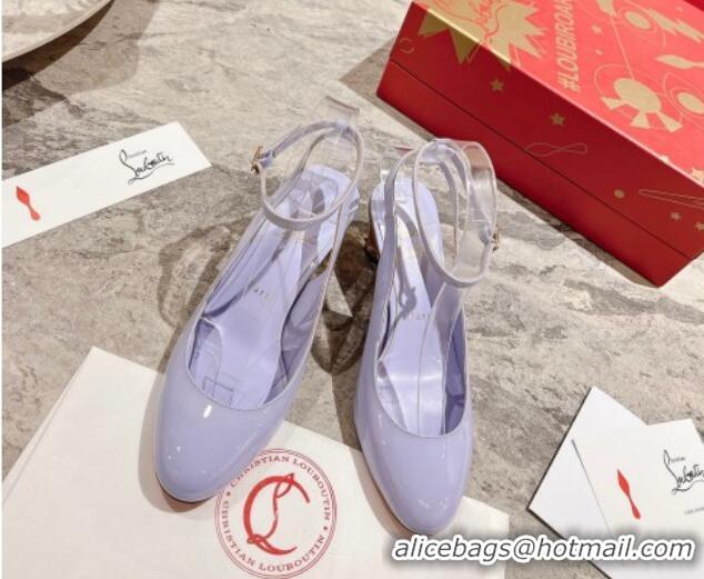 Best Price Christian Louboutin Lipsita Jane Pumps 5.5cm in Skylight Purple Patent Leather 425096