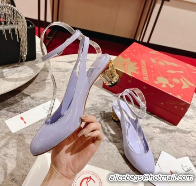 Best Price Christian Louboutin Lipsita Jane Pumps 5.5cm in Skylight Purple Patent Leather 425096