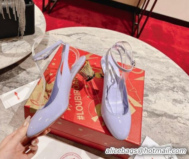 Best Price Christian Louboutin Lipsita Jane Pumps 5.5cm in Skylight Purple Patent Leather 425096