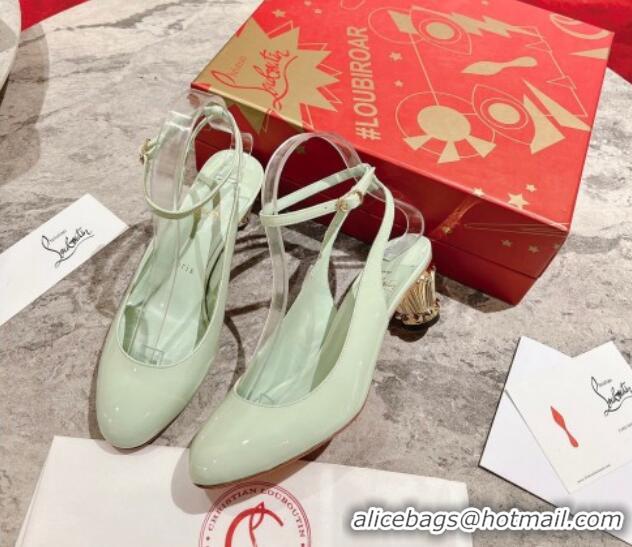 Good Quality Christian Louboutin Lipsita Jane Pumps 5.5cm in Studio Green Patent Leather 425097