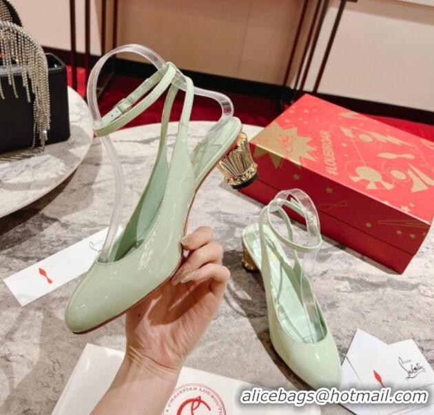 Good Quality Christian Louboutin Lipsita Jane Pumps 5.5cm in Studio Green Patent Leather 425097