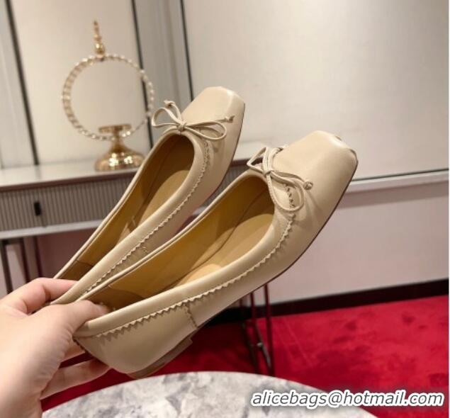 Unique Style Christian Louboutin Mamadrague Ballerinas Flat in Nappa Leather Nude 915033