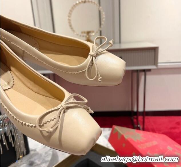 Unique Style Christian Louboutin Mamadrague Ballerinas Flat in Nappa Leather Nude 915033