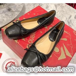 Good Looking Christian Louboutin Mamadrague Ballerinas Flat in Nappa Leather Black 915034