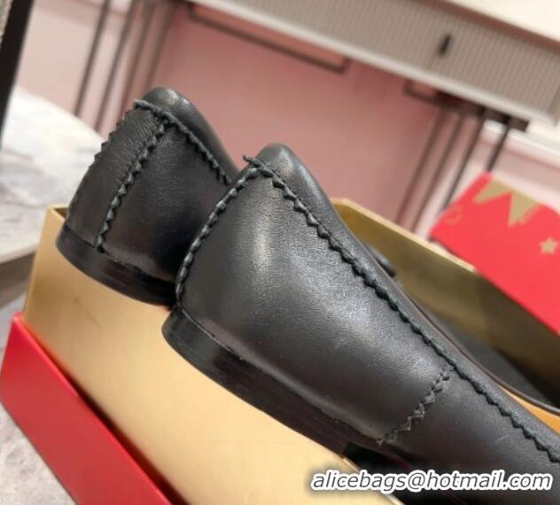 Good Looking Christian Louboutin Mamadrague Ballerinas Flat in Nappa Leather Black 915034