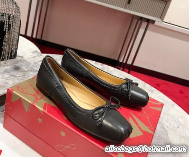 Good Looking Christian Louboutin Mamadrague Ballerinas Flat in Nappa Leather Black 915034