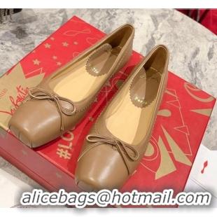 Trendy Design Christian Louboutin Mamadrague Ballerinas Flat in Nappa Leather Brown 915035