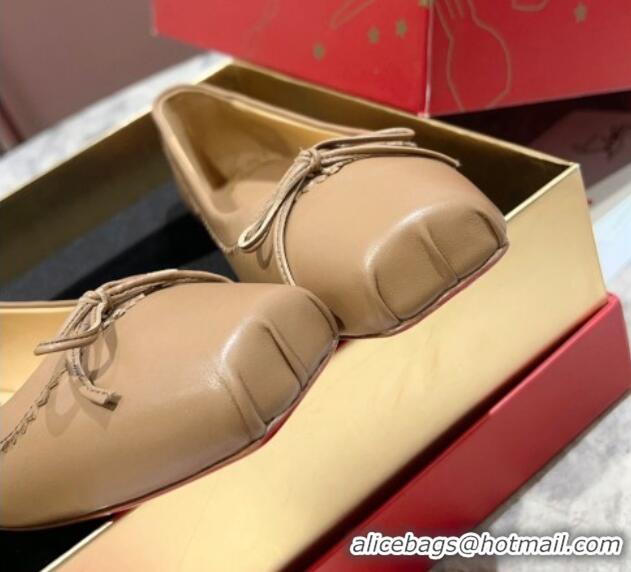 Trendy Design Christian Louboutin Mamadrague Ballerinas Flat in Nappa Leather Brown 915035