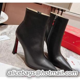 Lower Price Christian Louboutin Condora Ankle Boots 10cm in Calf Leather Black 915042