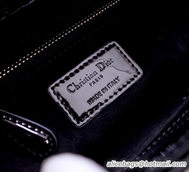 Super Quality Dior Small Lady Dior Bag in Patent Leather CD2802 Black 2023