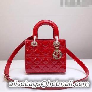 Trendy Design Dior Small Lady Dior Bag in Patent Leather CD2802 Red 2023