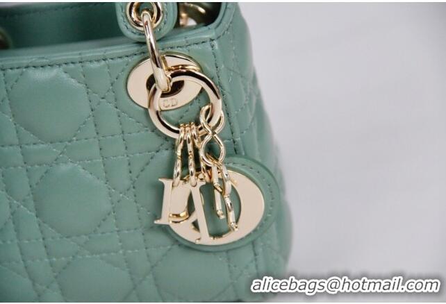 Buy Fashionable Dior Micro Lady Dior Bag in Cannage Lambskin CD2821 Green 2023