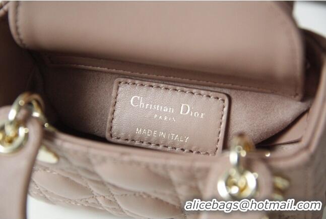 Traditional Specials Dior Micro Lady Dior Bag in Cannage Lambskin CD2821 Apricot 2023